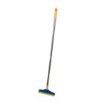 2 in 1 Cleaning Brush & Wiper , Long Handle Floor Brush, Rotatable Cleaning Brush for Bathroom, Kitchen, 120 Degree Triangular Rotating Brush Head with Wiper - Image 4