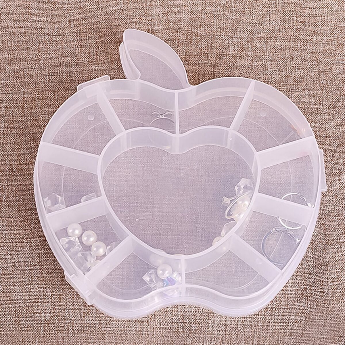 Plastic Apple Shape Jewellery Storage Box (1 Pc) - Image 6