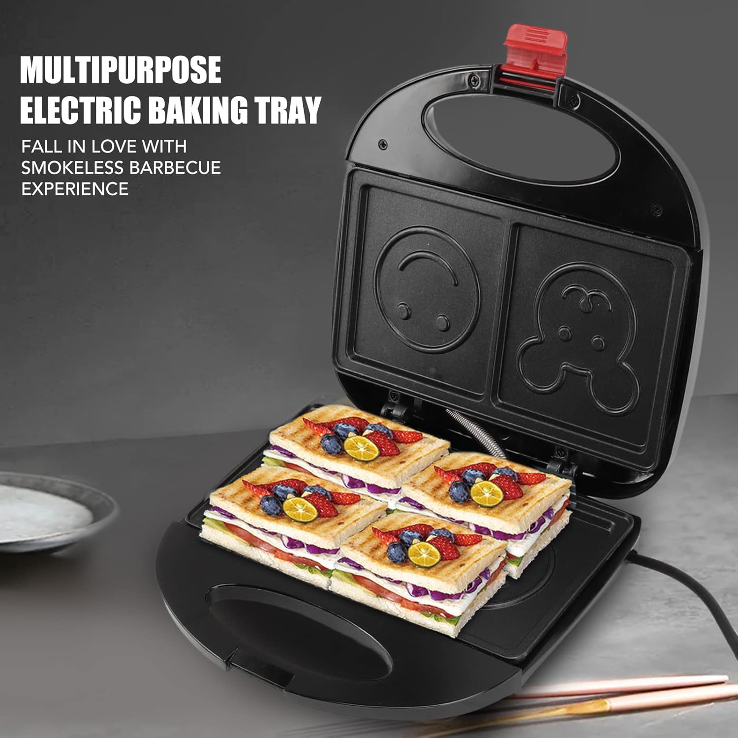 05_1a0dd2a7-d36c-4300-b447-7004e52863d4.jpg Double Sided Heating 750W Electric Sandwich Maker (1 Pc) - Image 7