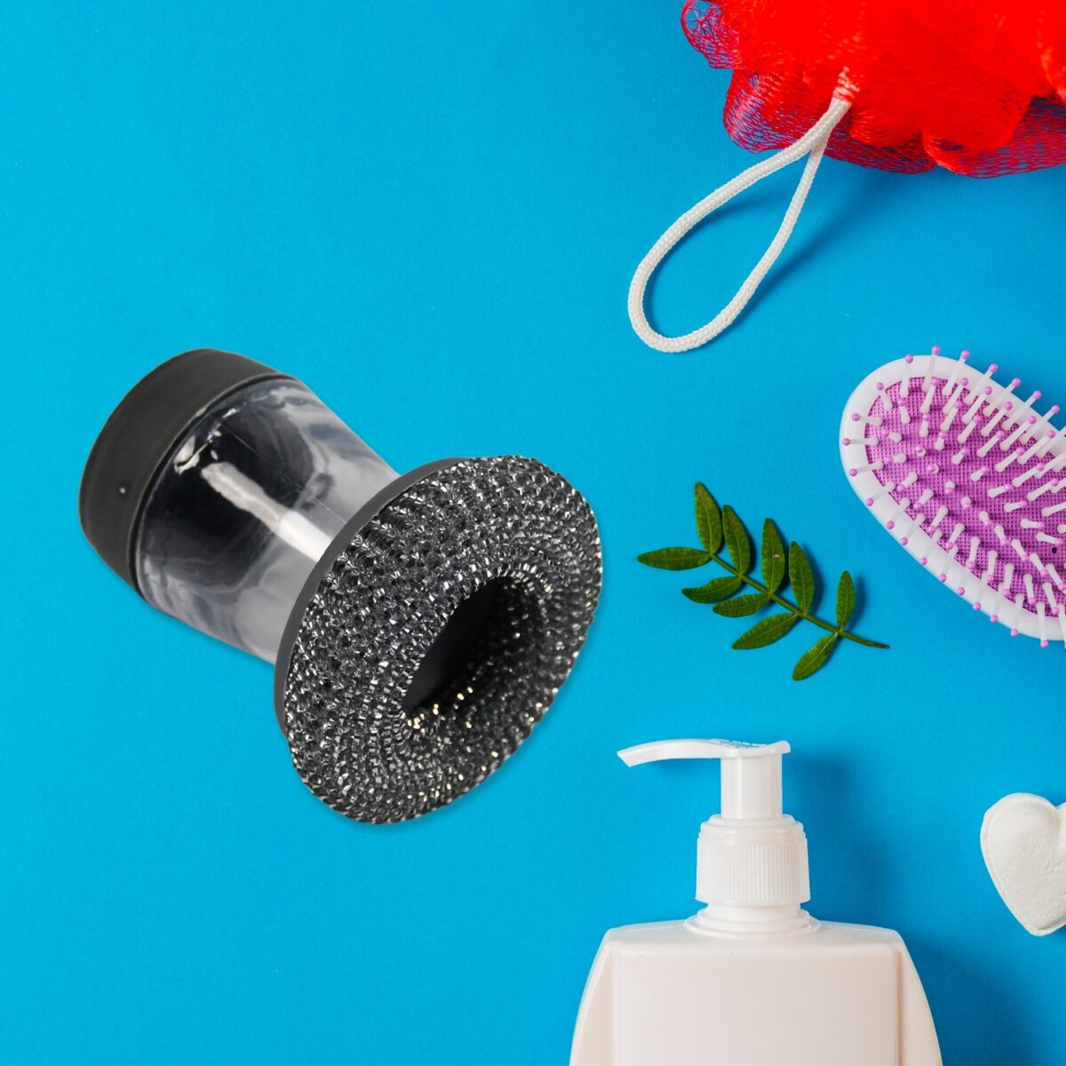 Soap Dispensing Dish Brush (1 Pc): Palm Brush, Kitchen Cleaning - Image 1