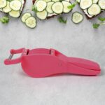 Plastic 2 in 1 Vegetable & Fruit Multi Cutter 5 Blade Vegetable Cutter with Peeler (1 Pc / Multicolor) - Image 4