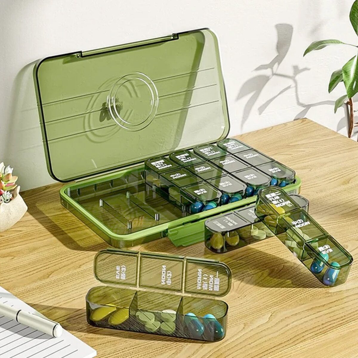 Portable Weekly Pill Box Organiser Daily Pill Keeper 21 Grid Container (1 Pc) - Image 6