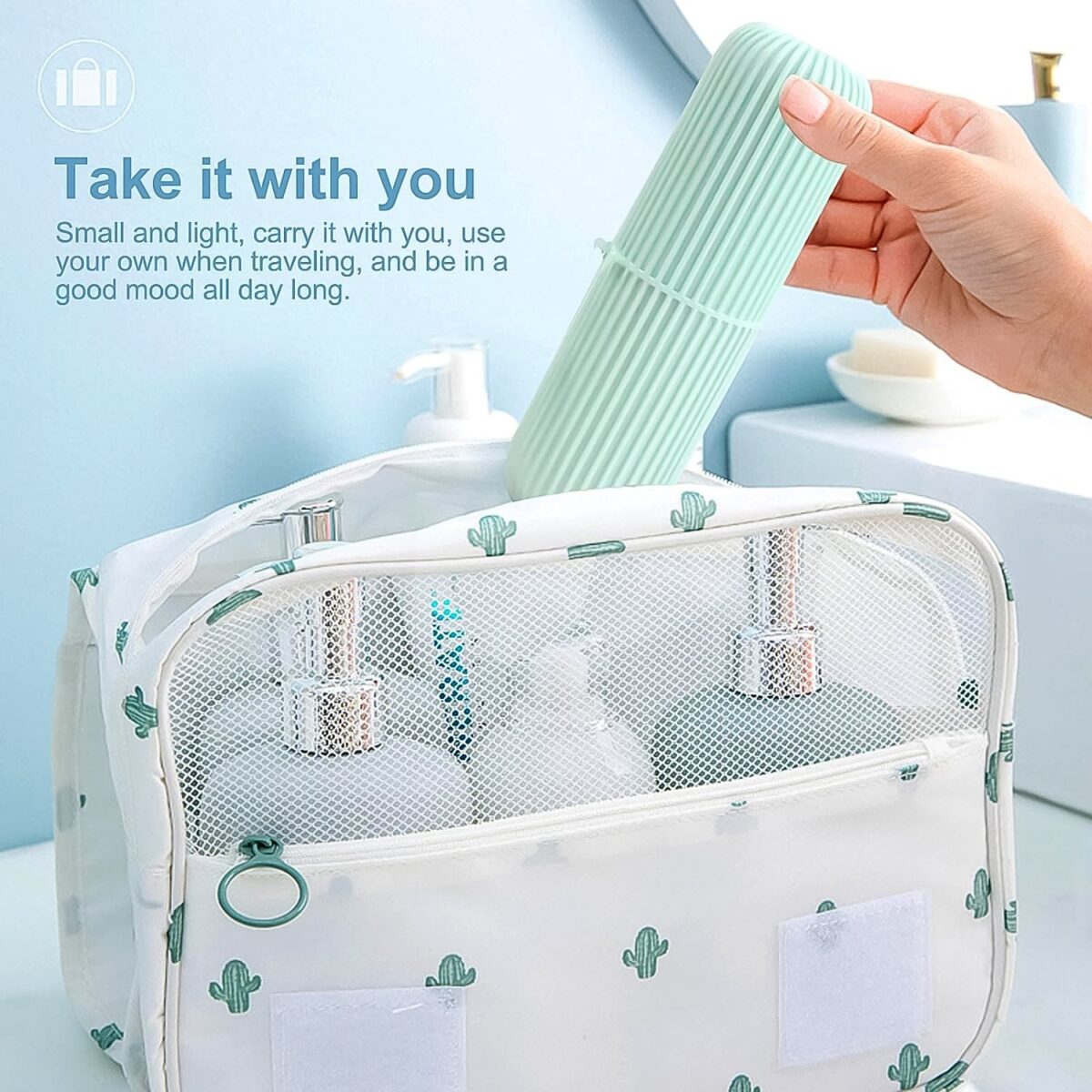 Capsule Shape Travel Toothbrush Toothpaste Case Holder (Multicolor / 3 Pcs Set) - Image 4