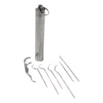 7 IN 1 STAINLESS STEEL TOOTHPICK FLOSSIER SET (1 SET / With Case) - Image 5