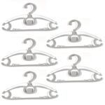 Large Dress Hanger Plastic Adjustable Cloth Hanger (5 pcs Set) - Image 5
