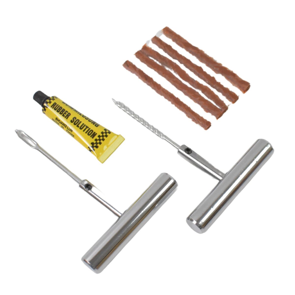 Tyre Repair Puncture Kit with 5 Rubber Strips (8 Pcs Set) - Image 5