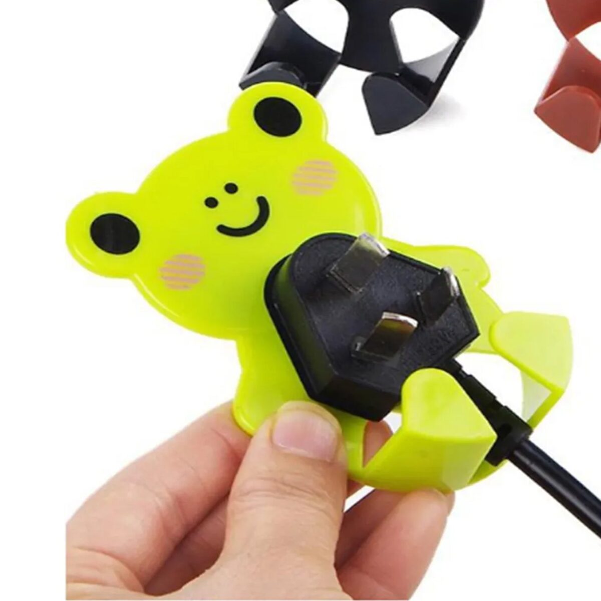 Plastic Adhesive Cable & Socket Holder Ã¢â‚¬â€œ 2-Piece Set for Office, Home & Restaurant - Image 5