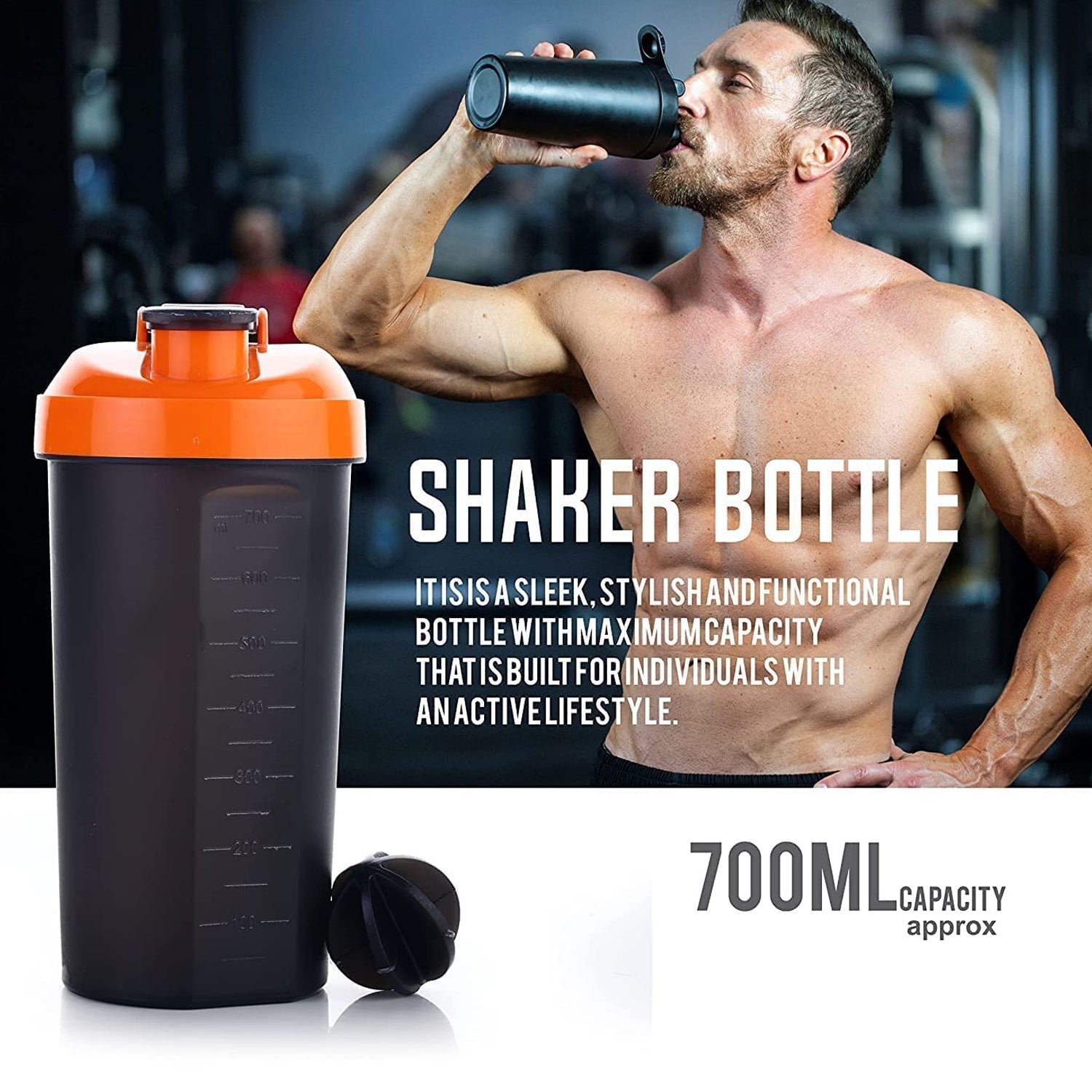 05_2f1b347e-b185-48fa-b538-e6c664bd2cdc.jpg 700ml Protein Shaker Bottle with Powder Storage 3-Compartment Gym Shake - Image 6
