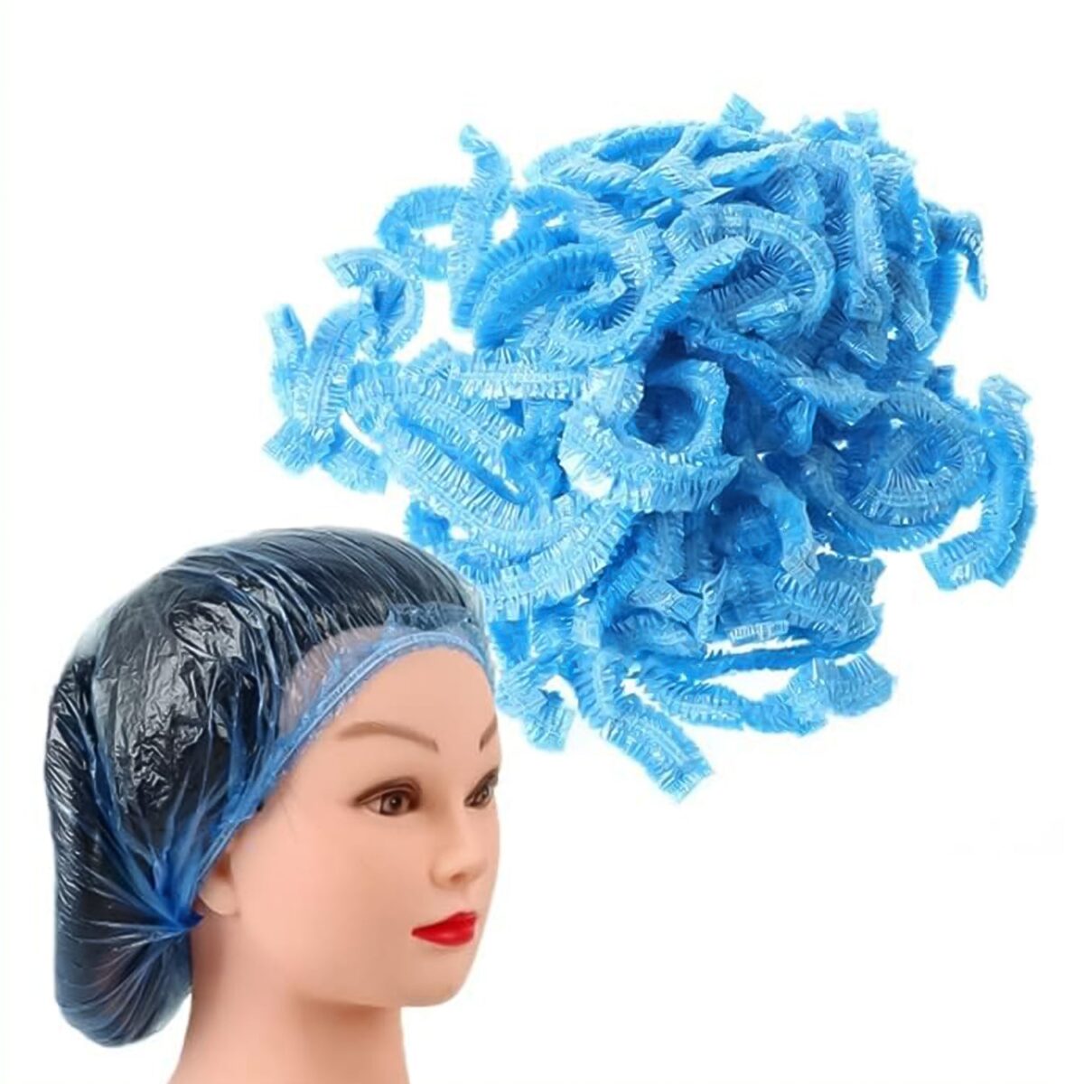 Shower Cap, Waterproof Disposable Shower Cap, 100 Pieces, Hair accessories - Image 5
