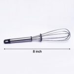 Stainless Steel Wire Whisk,Balloon Whisk,Egg Frother, Milk & Egg Beater (8 inch) - Image 5