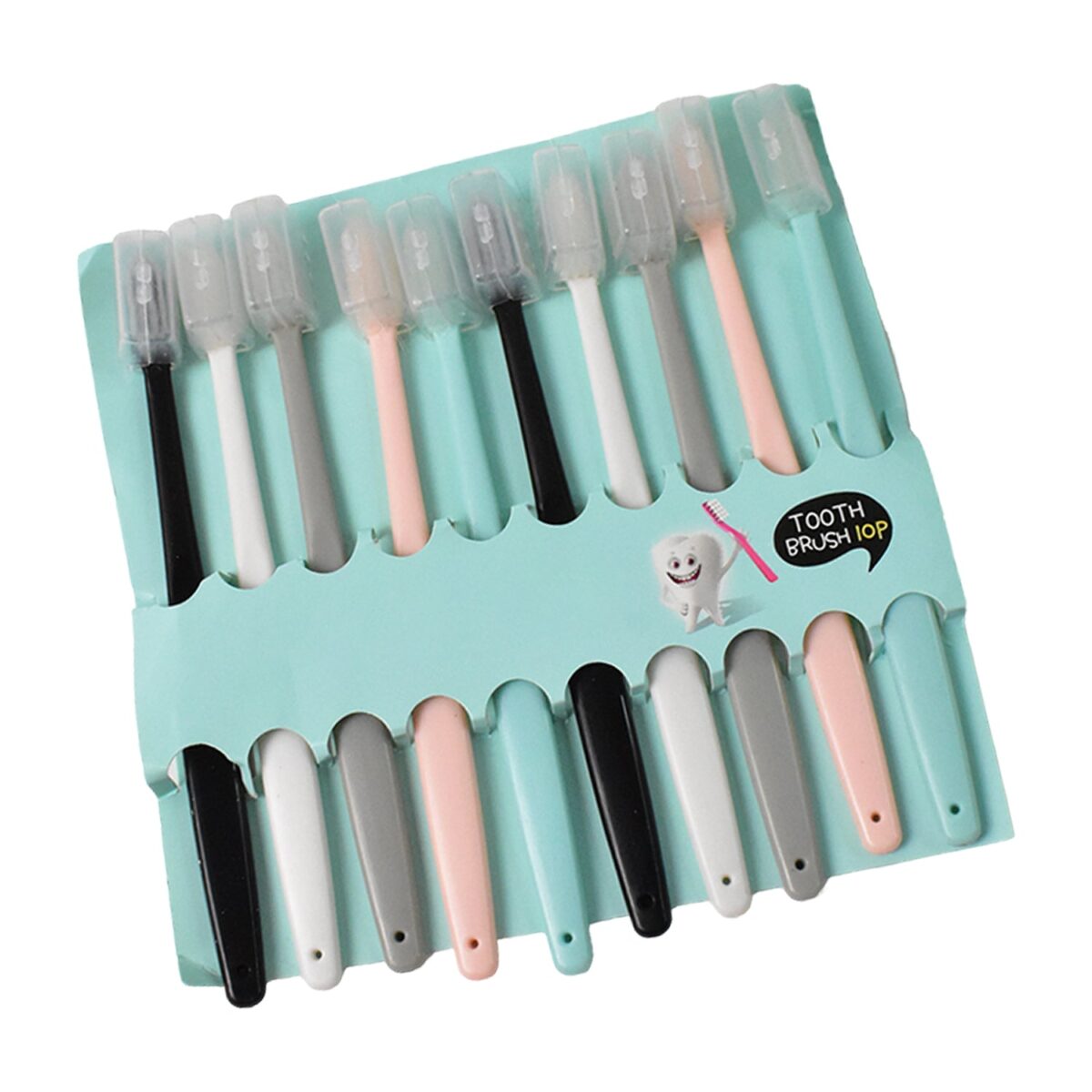 Kids Adults Ultra Soft-bristled Toothbrush With Cover (10 Pcs Set) - Image 5
