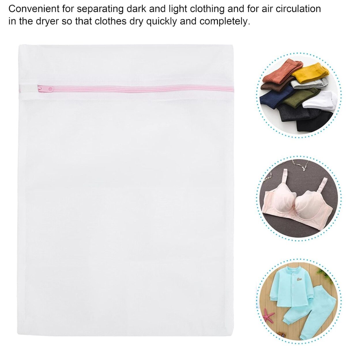 Reusable and Durable Zip Mesh Laundry Bag 3 Different Size (3 Pcs Set) - Image 6
