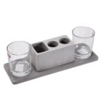 2 Wine Glasses & Marble Holder - Attractive Design for Hotels & Cafes - Image 4