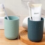 Multipurpose Wall Mount Toothbrush Holder Plastic Stand With 2 Cup  (1 Set) - Image 6