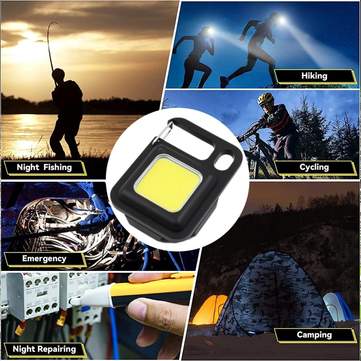 LED Battery Operated Keychain Flashlight withÃ‚Â Folding Bracket Bottle Opener (1 Pc) - Image 4
