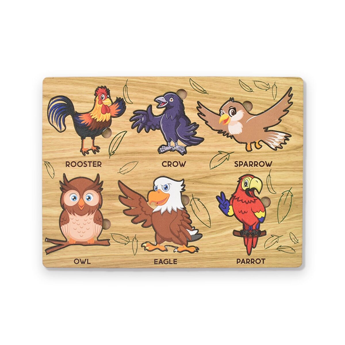 Wooden Bird Puzzle Learning Educational Board (1 Set / 28Ãƒâ€”20 Cm) - Image 5
