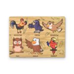 Wooden Bird Puzzle Learning Educational Board (1 Set / 28Ã—20 Cm) - Image 5