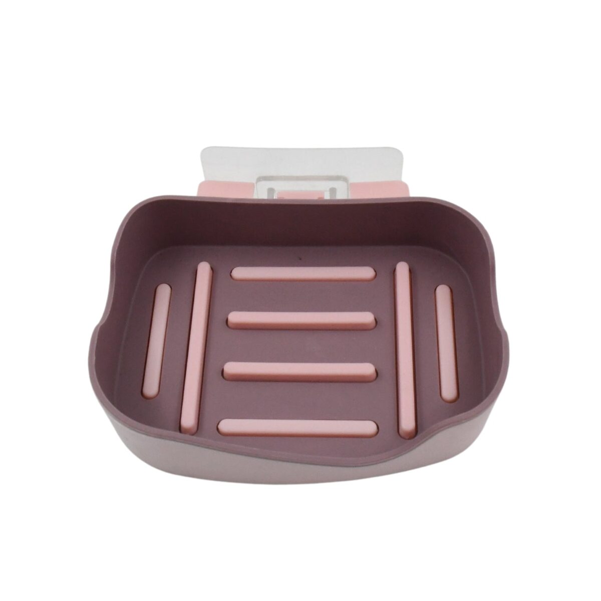 Plastic Soap Dish Holder for Bathroom Shower Wall Mounted Self Adhesive Soap Holder Saver Tray-Plastic Sponge Holder for Kitchen Storage Rack Soap Box, Bathroom (1 Pc) - Image 4