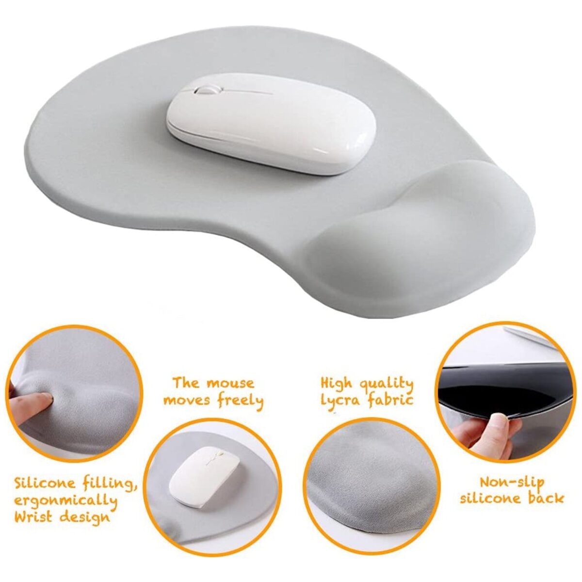 Comfortable Silicone Mouse Pad with Jel Mouse Pad For All type Multiuse Mouse Pad  ( Mix Color ) - Image 6