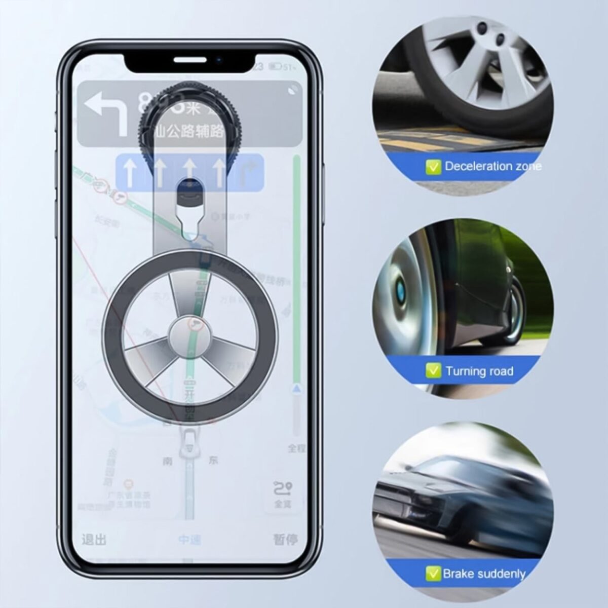 360Ã‚Â° Rotatable & Foldable Air Vent Magnetic Phone Holder (1 Pc) - Image 3