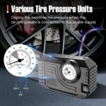 Tire Inflator Portable Air Compressor 12V Small Air Pump for Car Tires Bicycle Balloons, Cars, Bike, Bicycles and Other Inflatables with LED Light (12V) - Image 7