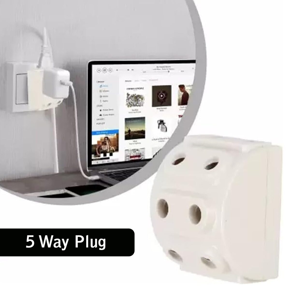 5-Way 2 Pin Multi-Plug Socket / Converter (1 Pc) - Image 6