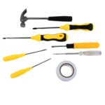 8 In 1 Hand Tool Kit, Steel And Plastic Hammer, Screwdriver & Tape - Image 5
