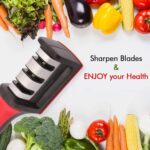 Manual Red Knife Sharpener 3 Stage Sharpening Tool for Ceramic Knife and Steel Knives. - Image 6