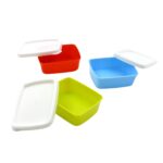 3-Piece Multicolor Airtight Container Set â€“ Rectangular Food & Fridge Storage - Image 4