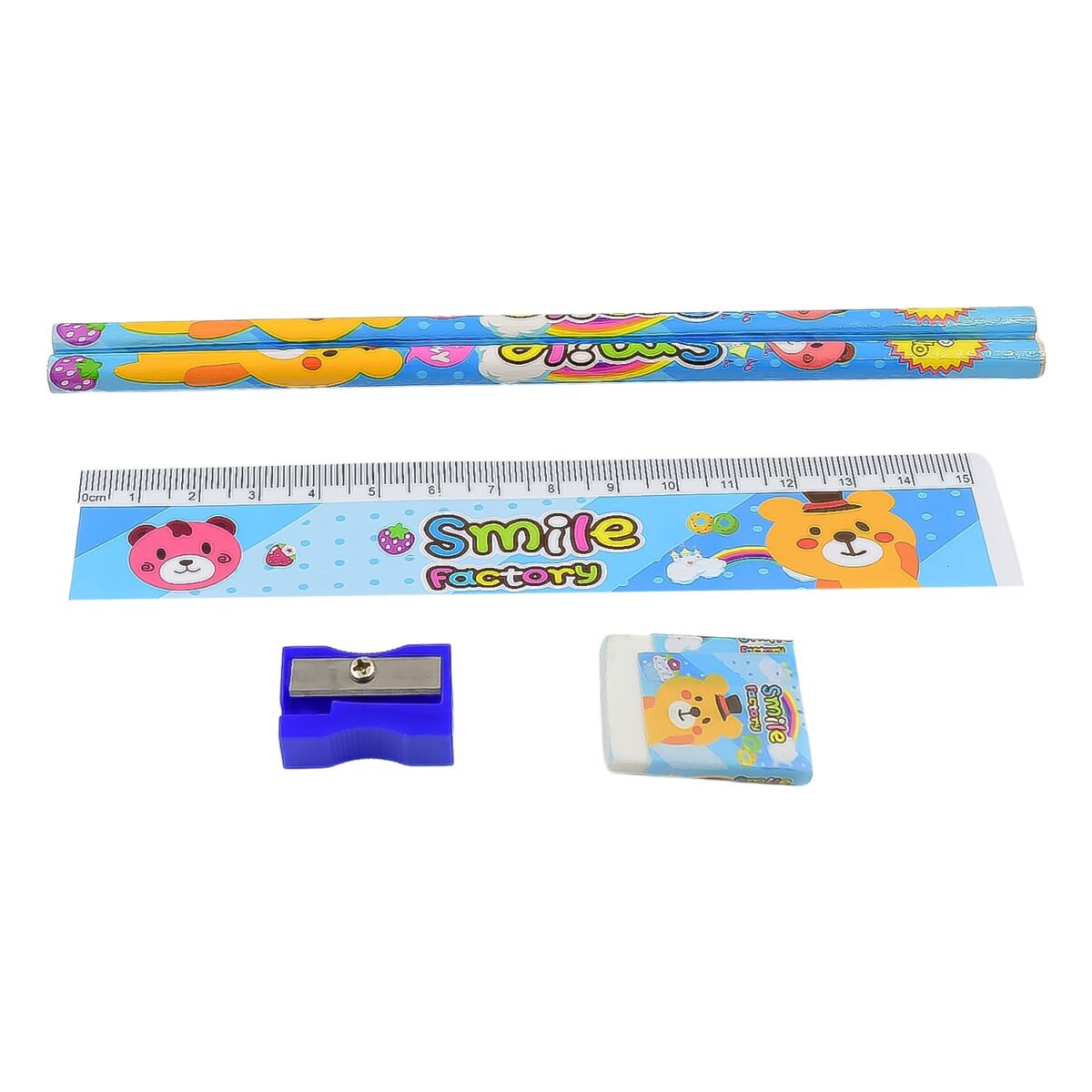 Cartoon Wooden Pencil Set for Kids Boys Return Gifts Birthday Party Space Stationary Set Pencil Eraser Sharpener Combo Kit for Kids Boys (Mix Color / 1 Set) - Image 5