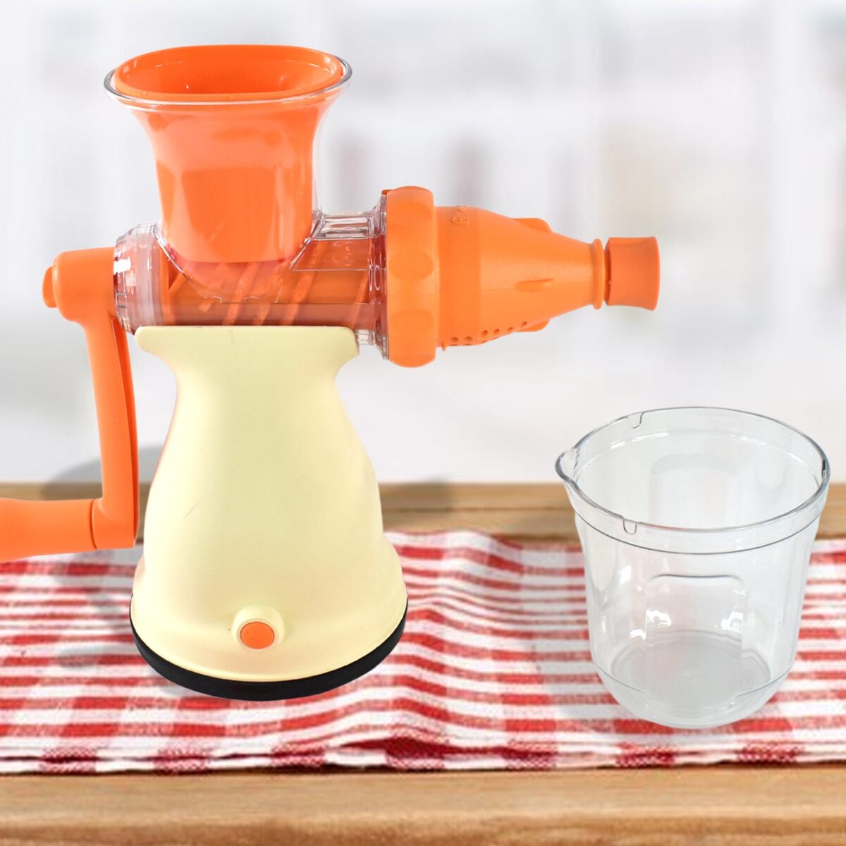 Apex Manual Carrot and Fruit Juicer Ã¢â‚¬â€œ Heavy-Duty (1 Pc With Glass) - Image 1