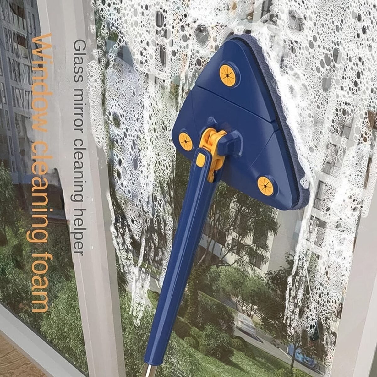 360Ã‚Â° Rotatable Mop Triangle Mop with Long Handle (1 Pc / 113 Cm) - Image 7