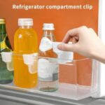Plastic Storage Baskets Space allocator, Refrigerator Organizer Bins partition Clip (10 Pcs Set) - Image 9