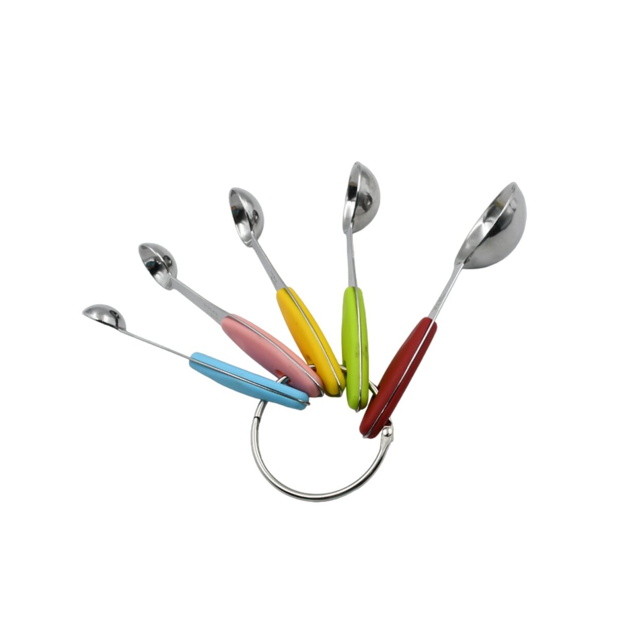 Measuring Cups and Spoons Stackable Set with Silicone Handle(5 Pc Set) - Image 5