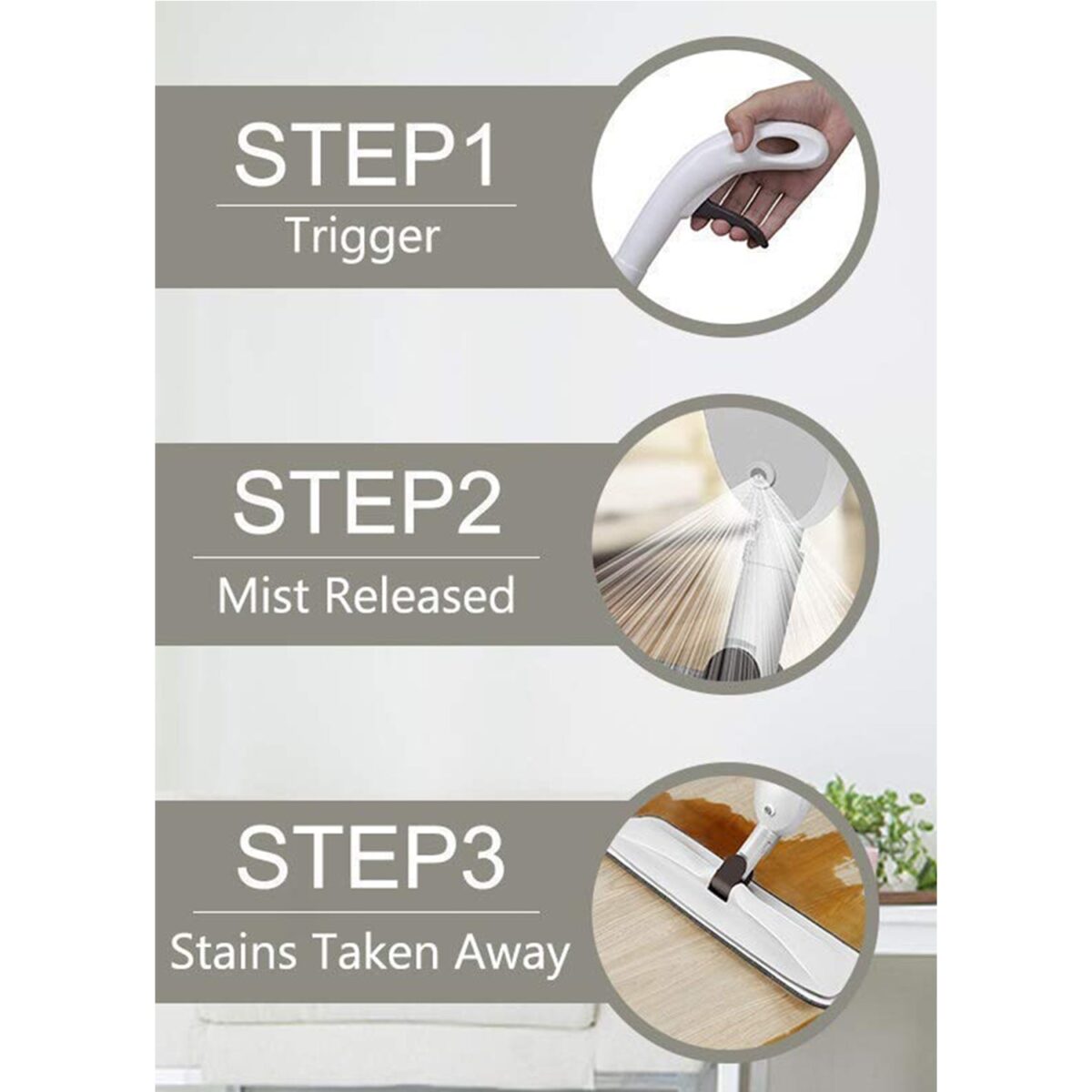 Floor Cleaning Spray Mop with Removable Washable Cleaning Pad - Image 7
