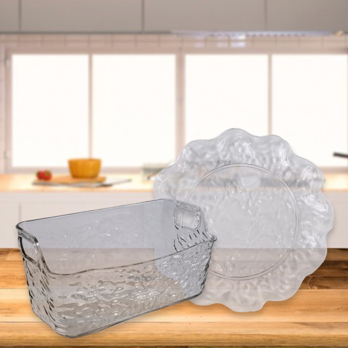 9 in 1 Plastic Bowl With Serving Tray / Plates Set - Image 3
