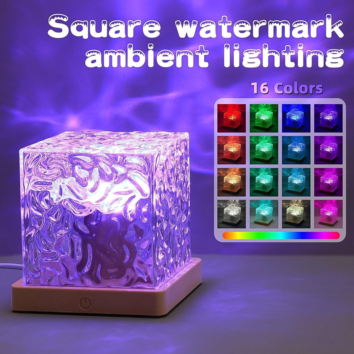 Ocean Wave Projector Lamp, 3D Water Wave LED Night Light, Water Ripple Night Lamp With Remote - Image 6