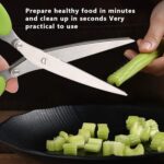 Multifunction Vegetable Stainless Steel Herbs Scissor with 3 Blades - Image 6