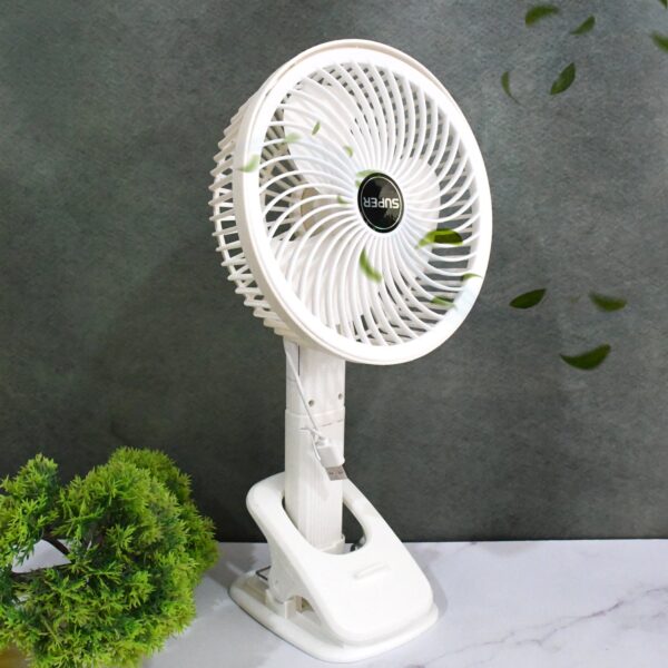 Multifunctional USB Desk Fan â€“ Clip-On Plug & Play Fan, 1 Pc with Brown Box (On / Off Switch Not Provided)