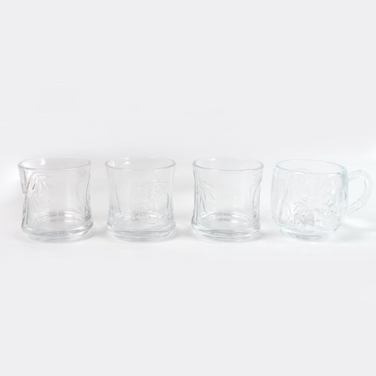 Glass 3 Pc Tumbler & 1 Pc Cup Set, Water glass (4 Pcs Set) - Image 5
