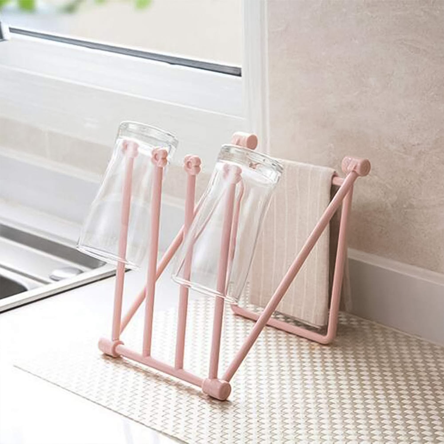05_92ee029d-7233-4539-8f05-4a9242853f68.jpg Folding Kitchen Bathroom Towel Rack, Towel Stand (1 Pc) - Image 7
