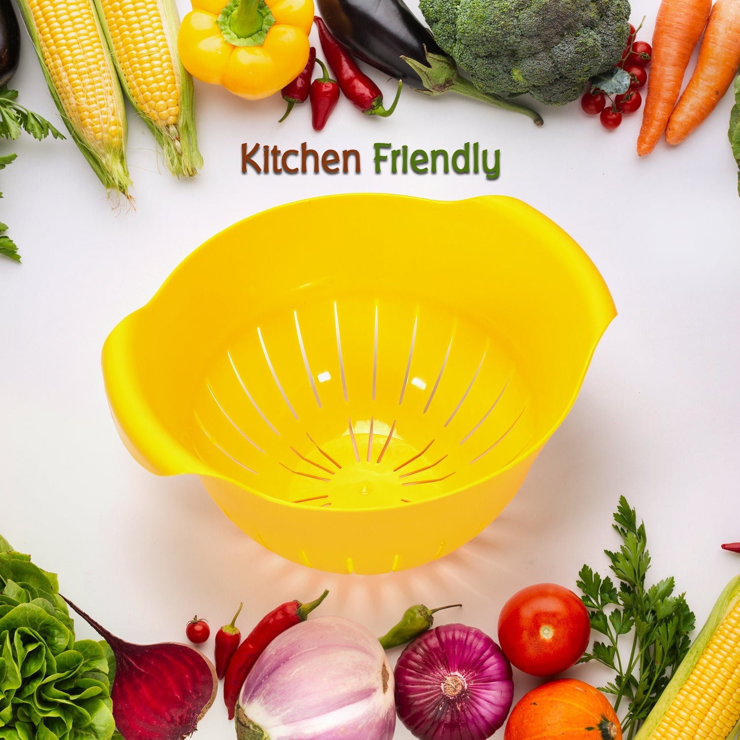 05_950bfed2-2fdf-4721-93c1-fae18c492577.jpg Plastic Fruits Vegetable Noodles Pasta Washing Bowl & Strainer - Image 4