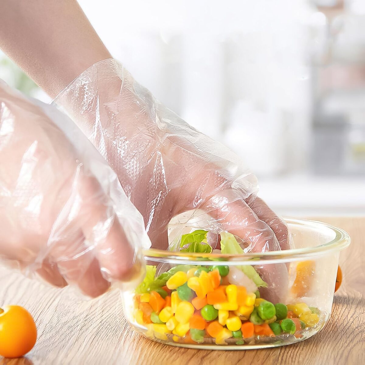 Eco-Friendly Kitchen Hand Gloves, Disposal hand gloves, Free size (100 Pc) - Image 4