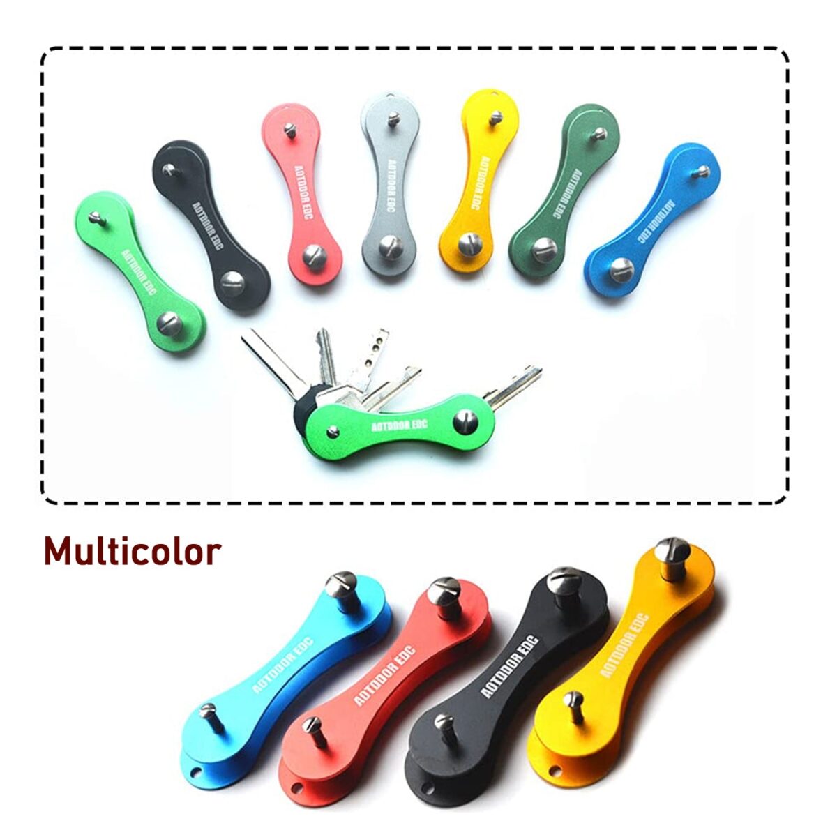 Metal Key Holder Multifunctional Portable Key Accessory (1 Pc / Mix Color) - Image 4