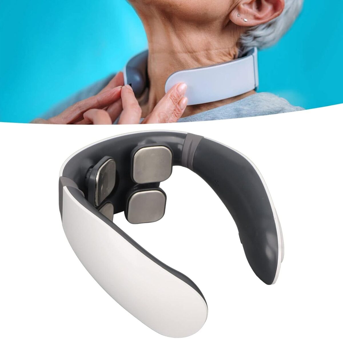 4 Heads Smart Electric Neck and Back Pulse Massager (1 Pc) - Image 6