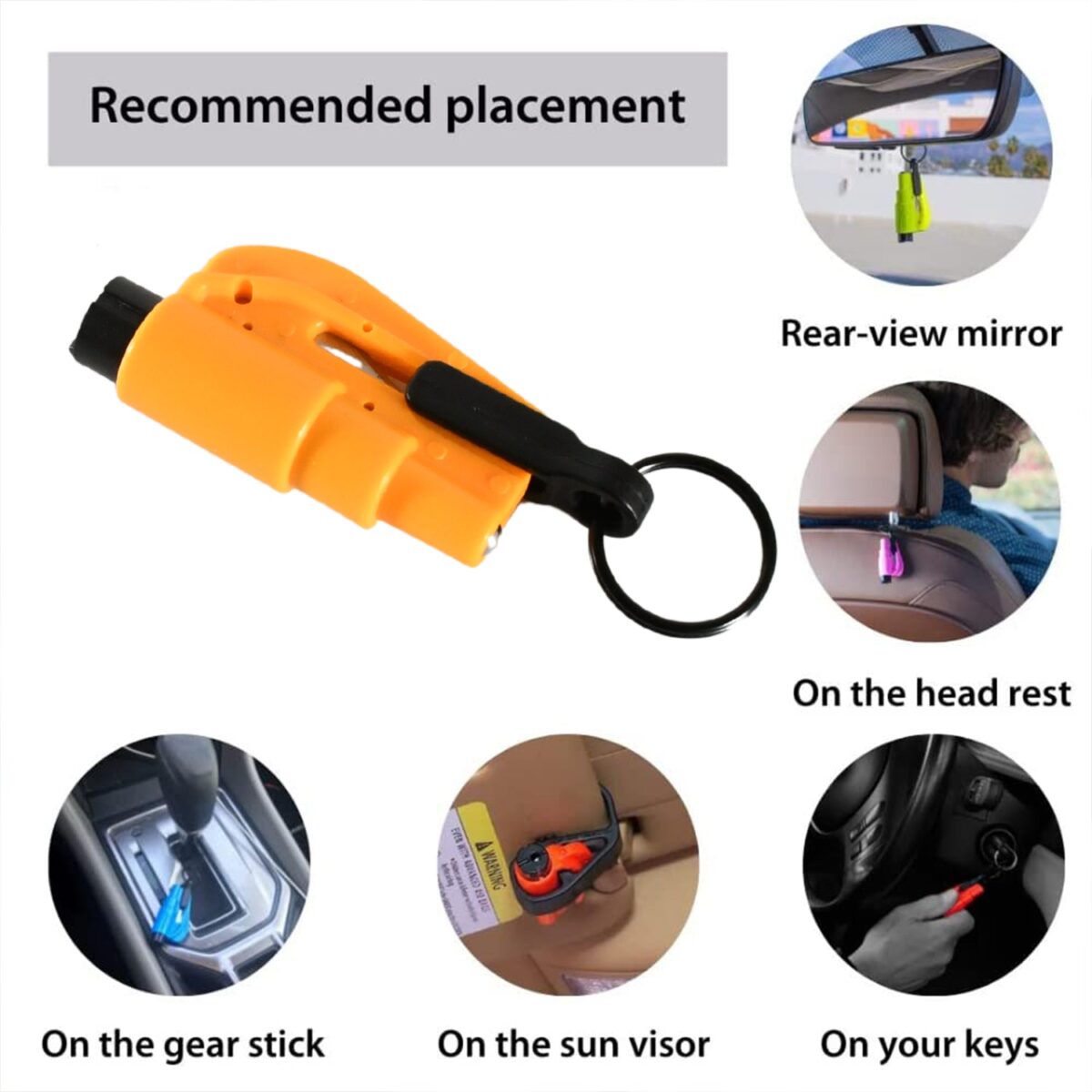 2-in-1 Emergency Safety Cutter Ã¢â‚¬â€œ Keychain Tool for Glass Breaking & Seatbelt Cutting, Portable & Handy - Image 4