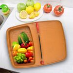 Thick Plastic Kitchen Chopping Cutting Slicing Tray with Holder - Image 8