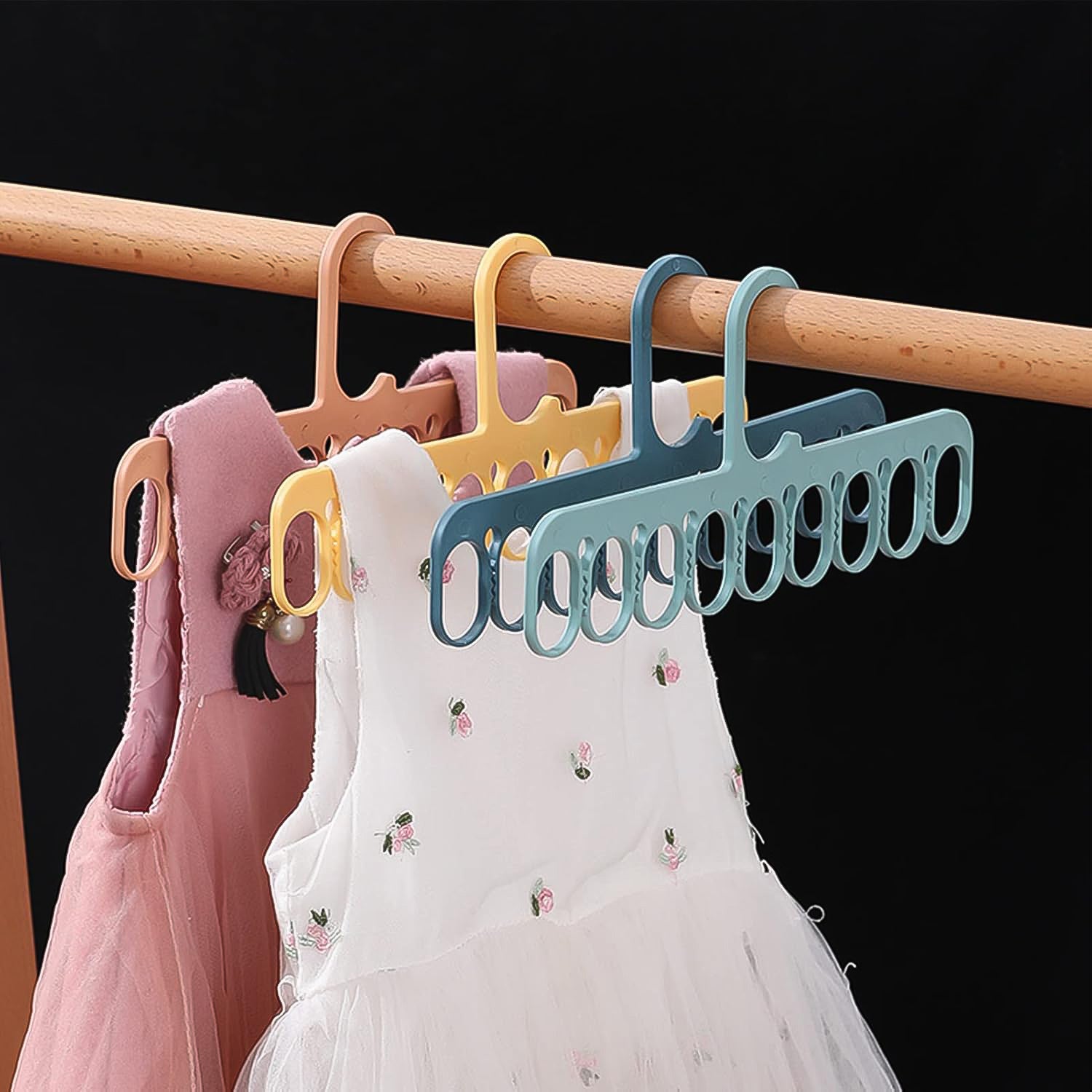05_b0c3188d-e459-45ce-8c1e-b013e8f2e2c3.jpg 9-Hole Clothes Hangers Organizer Multifunction Hanger (1 Pc) - Image 3