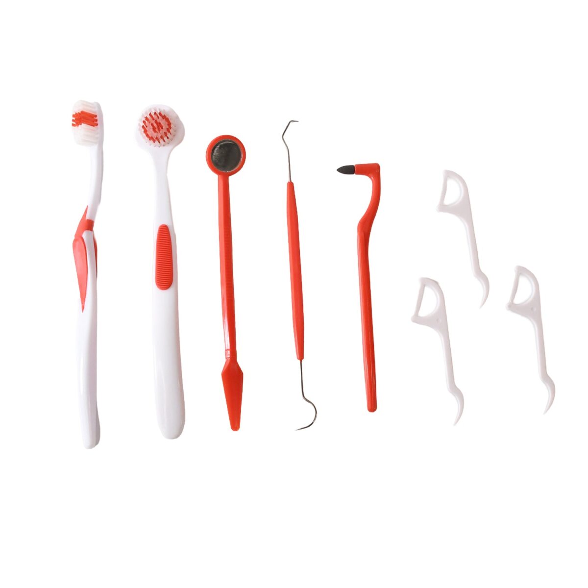 Ergonomically designed anti-slip handles  Durable plastic and stainless steel tools  Helps remove plaque, tartar, and food particles  Ideal for use between dentist visits  Travel-friendly and hygienically packaged - Image 5