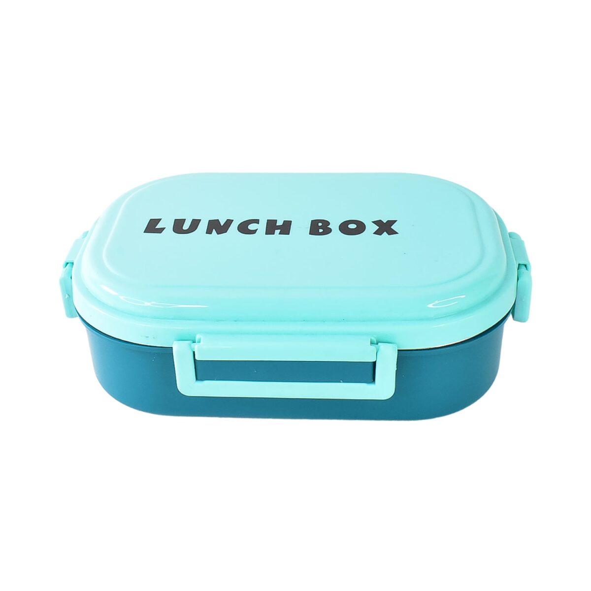 3 in 1 Spicy Bite Stainless Steel Lunch Box With Plastic Small Box & Spoon (1 Set) - Image 5